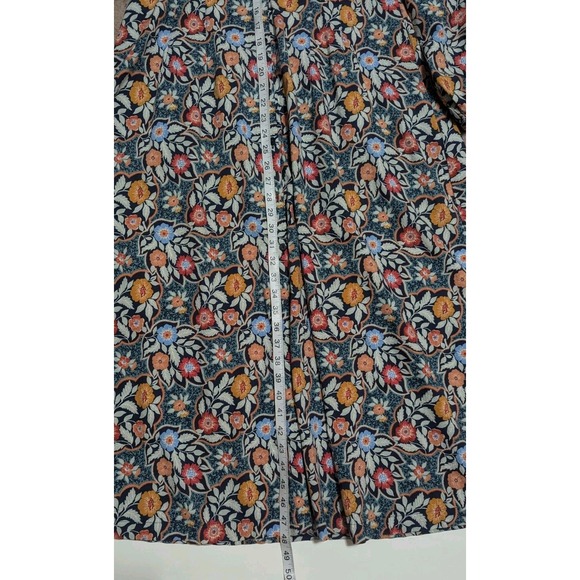 Universal Thread Dress M Floral Print Button Front Dress Cotton Blend Multicolor - Picture 6 of 6